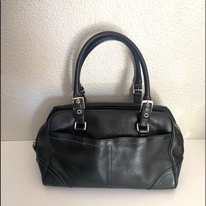 COACH Hampton Doctor Satchel BlackLeather Tote handbag F050-8A69